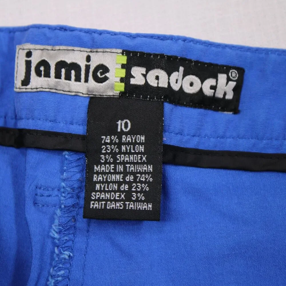 jamie sadock Blue Bermuda Performance Golf Shorts Women's Size 10 Zipper Pockets